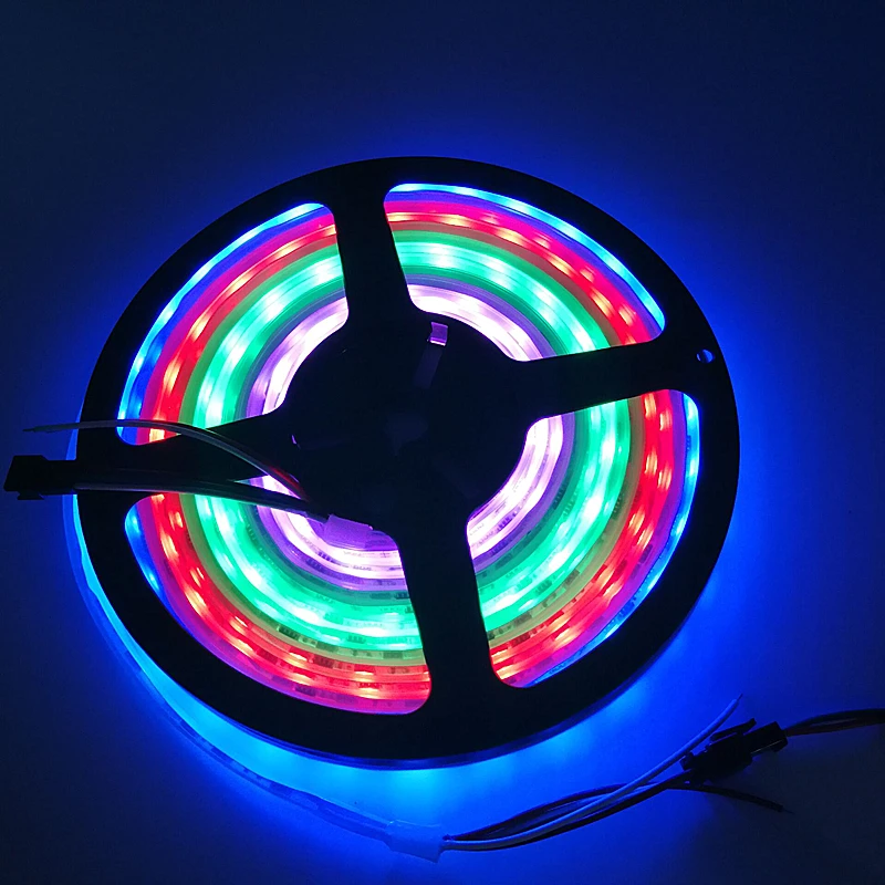 WS2811 5050 RGB Светодиодная лента 1 м/5 м 150 300 светодиодов индивидуально Адресуемая DC12V