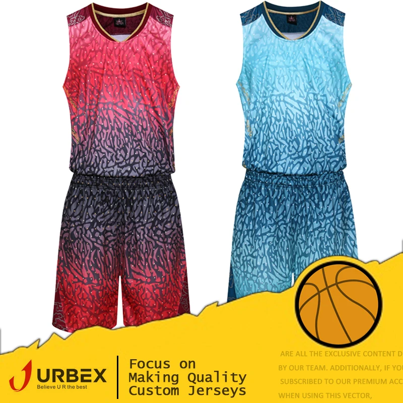 

URBEX Custom Basketball Jerseys Uniform Personalize Shirt Blank Plain Set DIY Your Own Team Kit Customize Design Logo XF1010