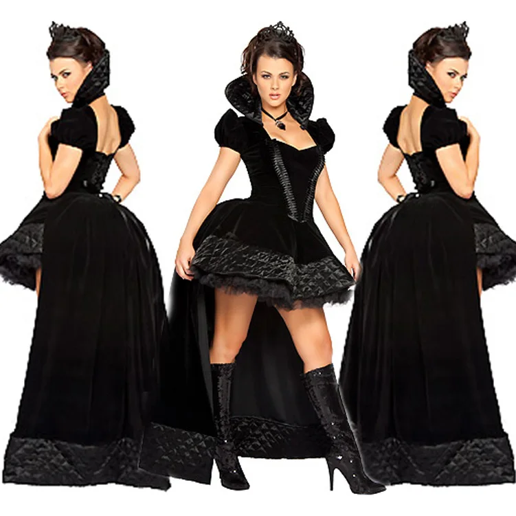 VASHEJIANG женский черный костюм королевы взрослый сказочный костюм принцессы маскарадный костюм ведьмы Костюмы на Хэллоуин для женщин нарядное платье