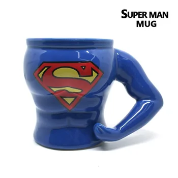 

320ML Creative Ceramic Super Man Coffee mug Fun Superman Mug Office/Children/Friend Christmas Gift Porcelain Zakka Tumbler
