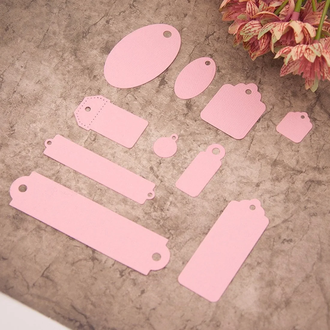 

10Pcs Multi Shape Metal Cutting Dies Stencils for DIY Bookmark Label Scrapbooking Album Decorative Embossing Paper Cards Mould