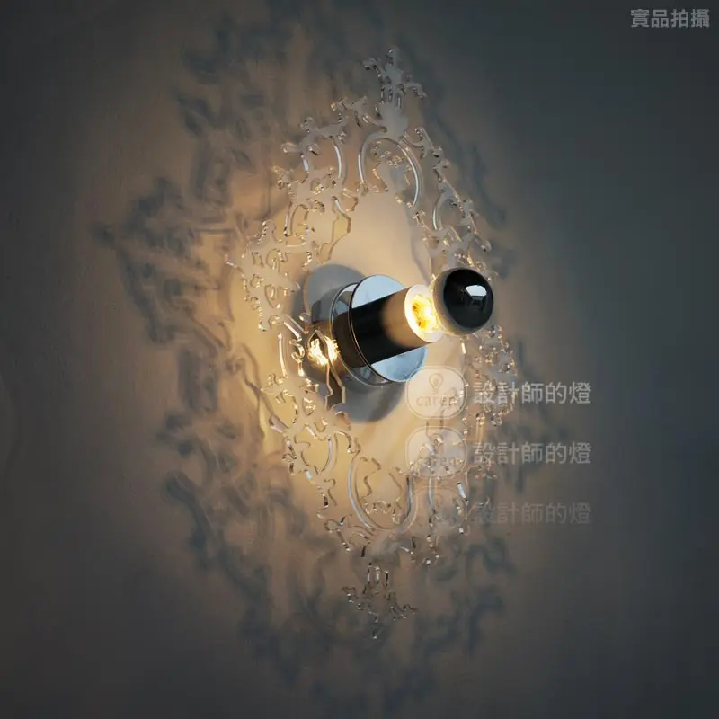 

The designer's bedside balcony bedroom Lamp Vintage American personality European corridor wall 5D diamond stairs