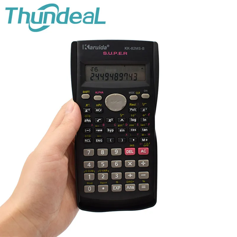 ThundeaL портативный научный калькулятор ручной 82 мс счетчик 240 функции 2 линии