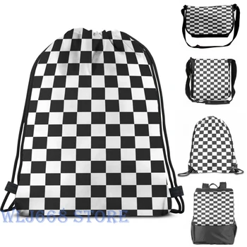 

Funny graphic print shoulder Bags women Checkered (2) Single shoulder backpack travel for men Gym Bag