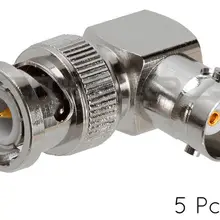 5 шт. l-образный BNC Мужской правый угол к гнезду коаксиальный кабель адаптер разъем