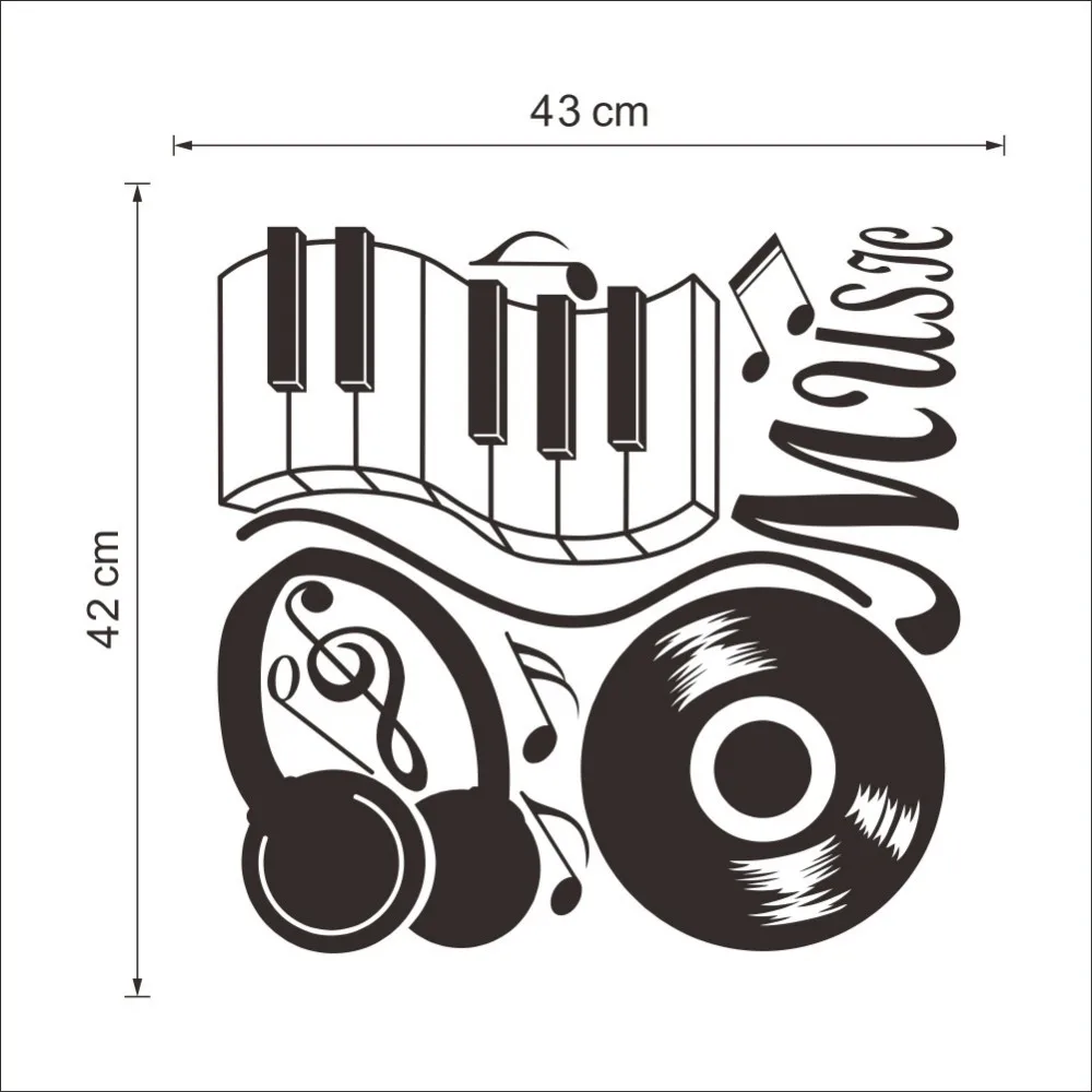 Музыкальная заметка персонал фортепиано гитарная панель классная школьная Настенная Наклейка домашний Декор стены для украшения дома детские комнаты обои