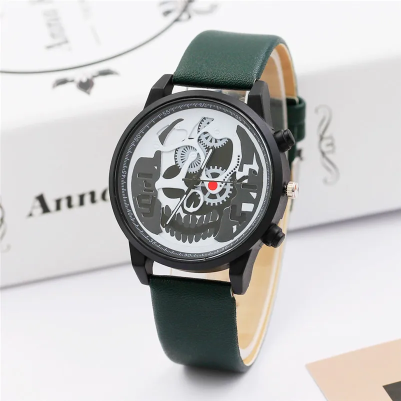 Luxury Fashion Men Watches Classic Stainless Steel Quartz Analog Watch Leather Quartz Wrist Watch Casual Wristwatch clock M24 (2)