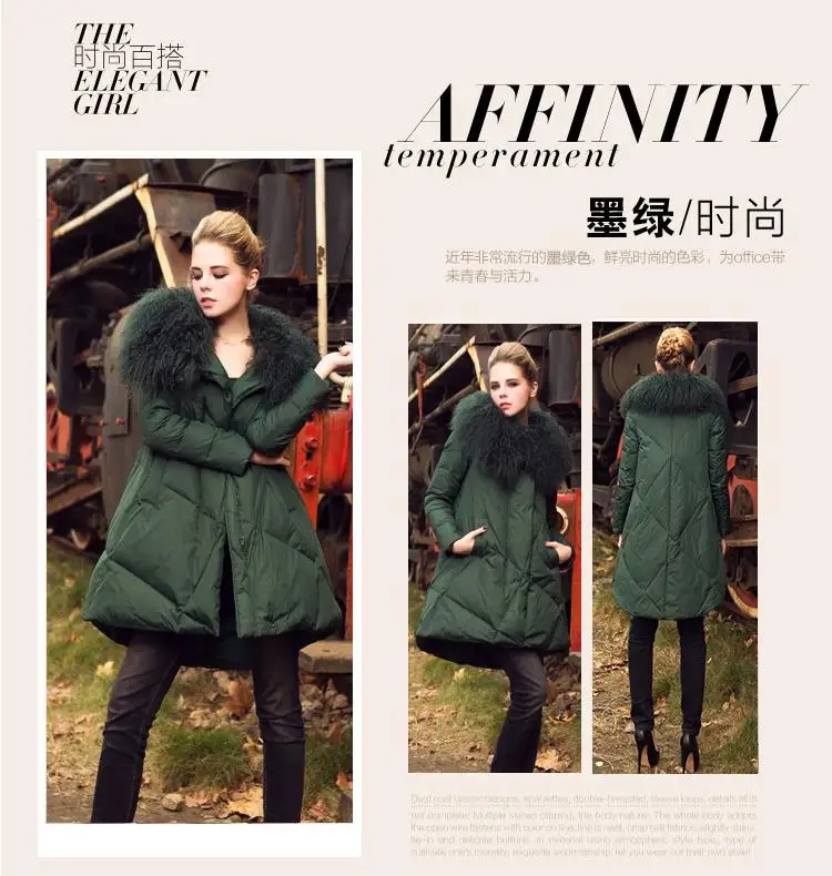 Модная свободная зимняя женская куртка с большим воротником, свободная верхняя одежда средней длины, 2 цвета, большие размеры 4XL, Новое поступление