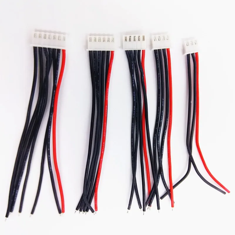 Balance Wire 2s 3s 4s 5s 6s Imax B6 Connector Cable Lipo Battery Charger Cable 100mm 22AWG Diameter 0.08 Heat up to 200 Degree  -1 (4)
