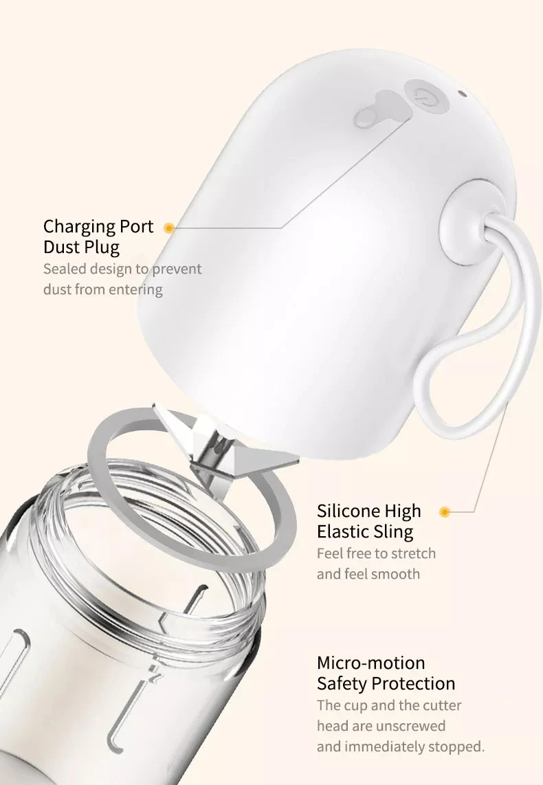 XIAOMI MijiA Deerma Portable Mini Fruit Juicer Kitchen Electric Mixer Capsule Shape Powerful Electric Juice Cup XIAOMI YouPIN (12)