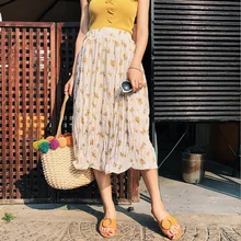 Шифоновая Женская юбка с принтом, женские юбки, Милая юбка русалки