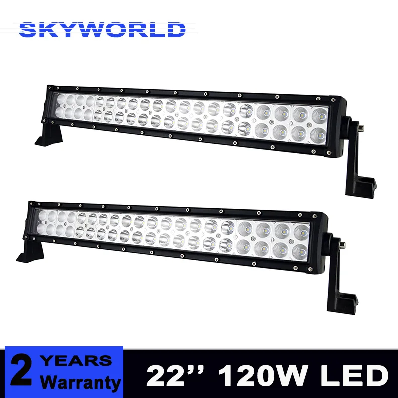 

2pcs 22'' 120W LED Light Bar Offroad Combo Beam Led Work Driving Light for Tractor Truck ATV SUV 4x4 4WD 12v 24v