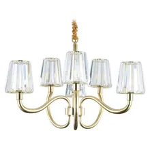 Настоящая медная люстра для спальни, столовой, гостиной, современный скандинавский Бронзовый роскошный кристалл, внутреннее освещение, люстры