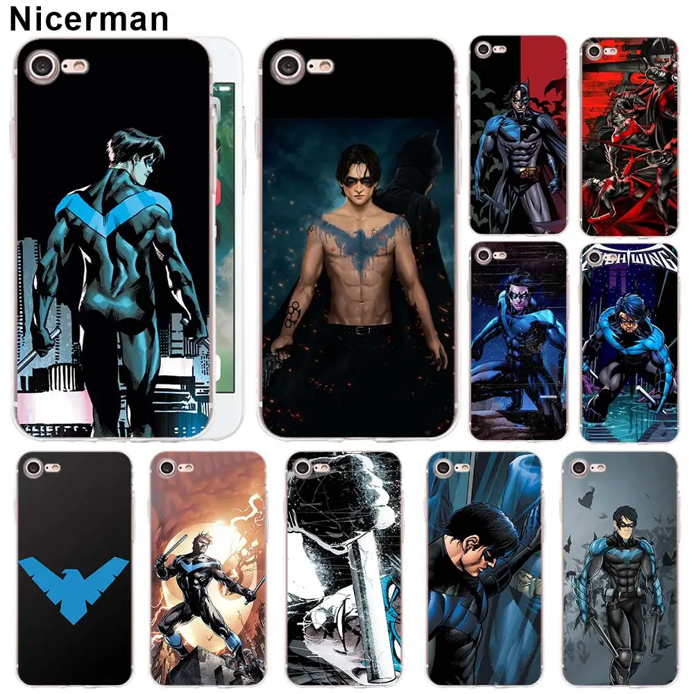 

Clear TPU Case for iPhone X XS XR XS Max 7 8 Plus 6 6s Plus 5 5S Cover Movies Batman Nightwing Soft Silicone case