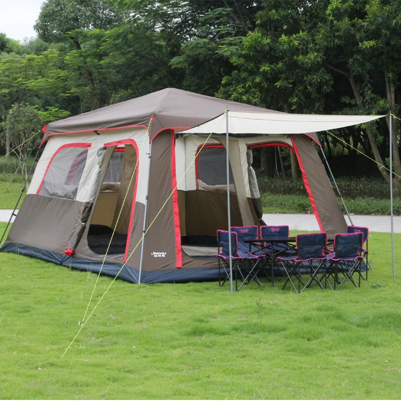 

Lu Delang bedroom tent camping 6.8 automatic 10 12 two bedroom people tent