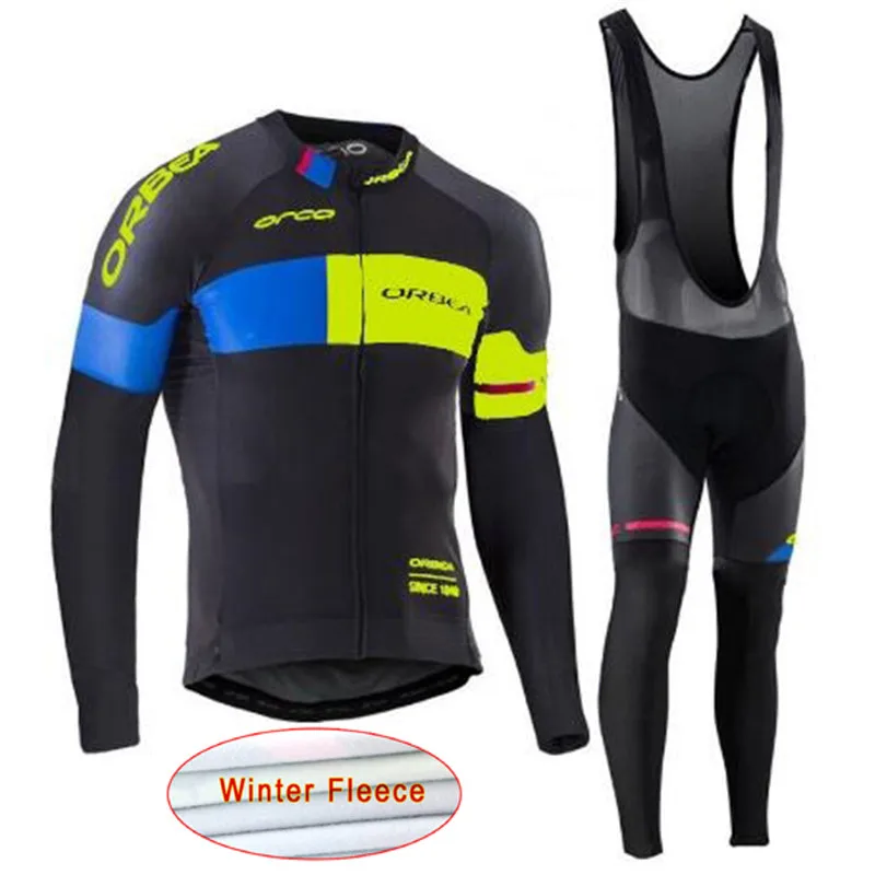 

Orbea 2017 Cycling Jerseys Cycling Set Winter Thermal Fleece Long Sleeves Racing MTB Suit Maillot Bike Clothing Ropa Ciclismo W9