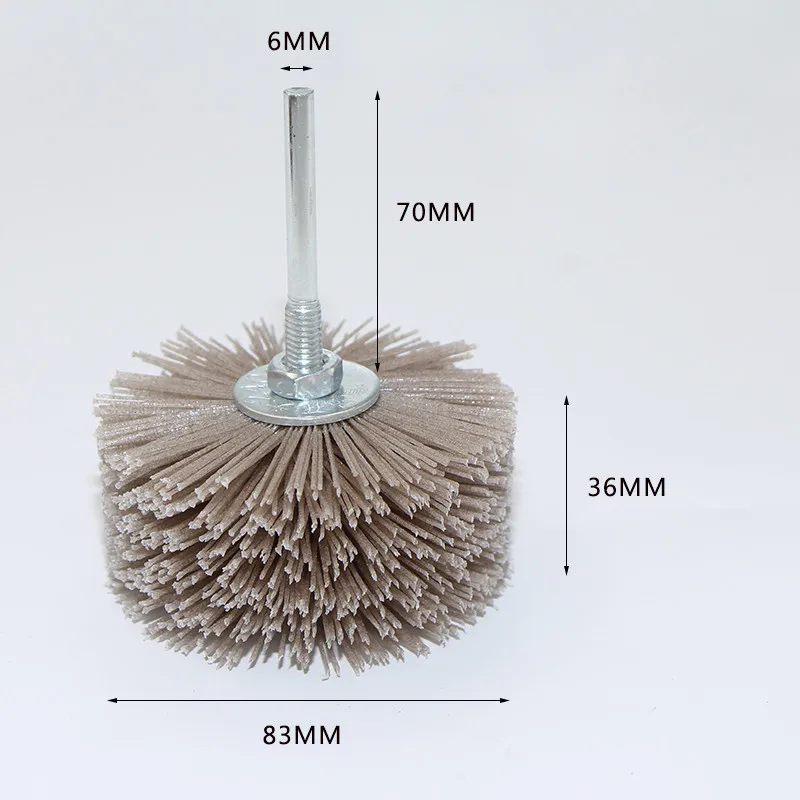 1 шт. OD 85 мм дрель абразивная проволока нейлоновая радиальная полировальная щетка для деревянной мебели из красного дерева отделка металлический камень дерево