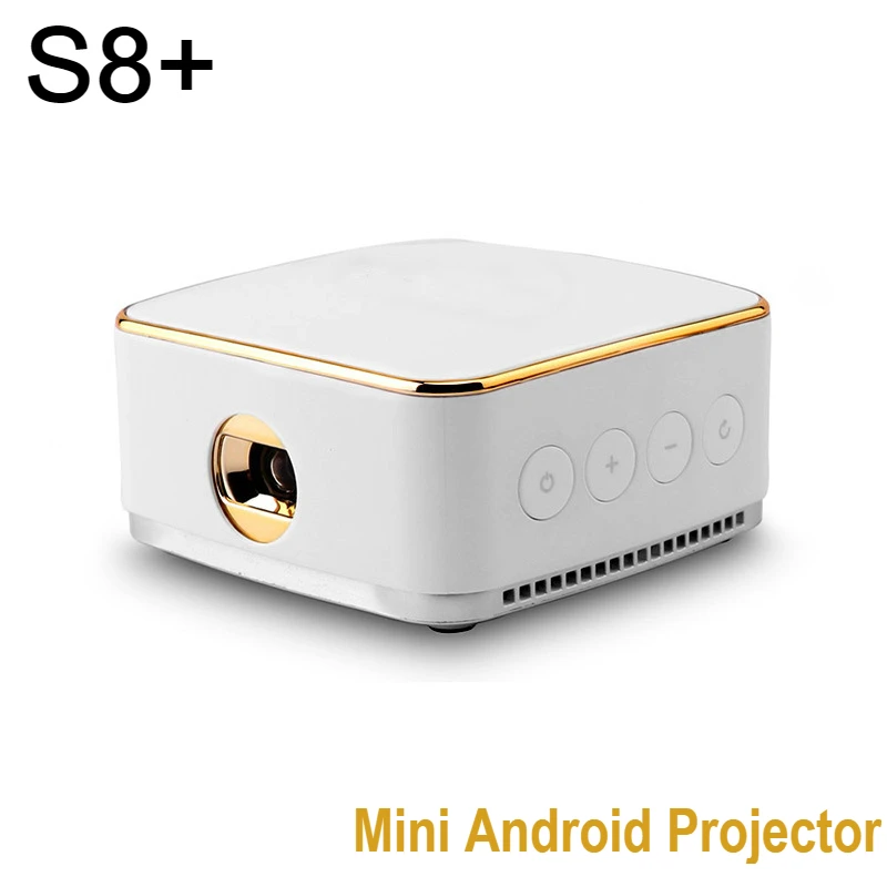 New S8+ Mini DLP Projector Android5.1 LED Beamer Smart Phone Accessory Wire Connection Screen Mirroring Airplay DLNA Miracast