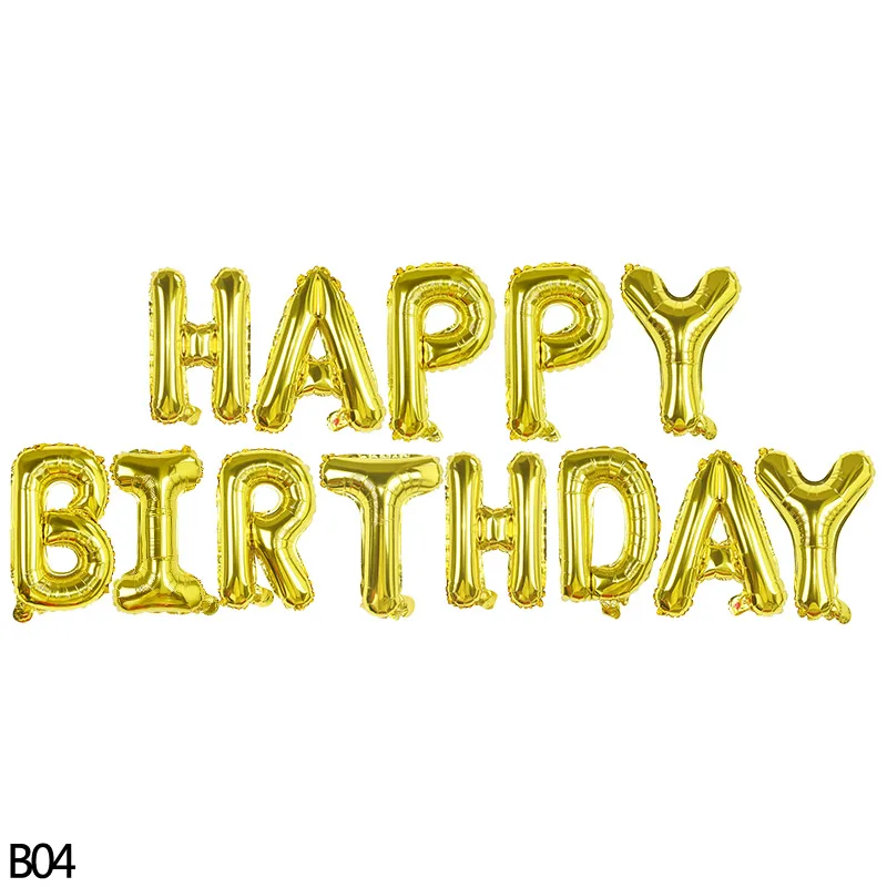1 комплект многоцветный 16 дюймов фольга Алфавит буквы неоновые стикеры Дети День рождения Гелий воздушные шары для детского душа воздушный шар - Цвет: B04