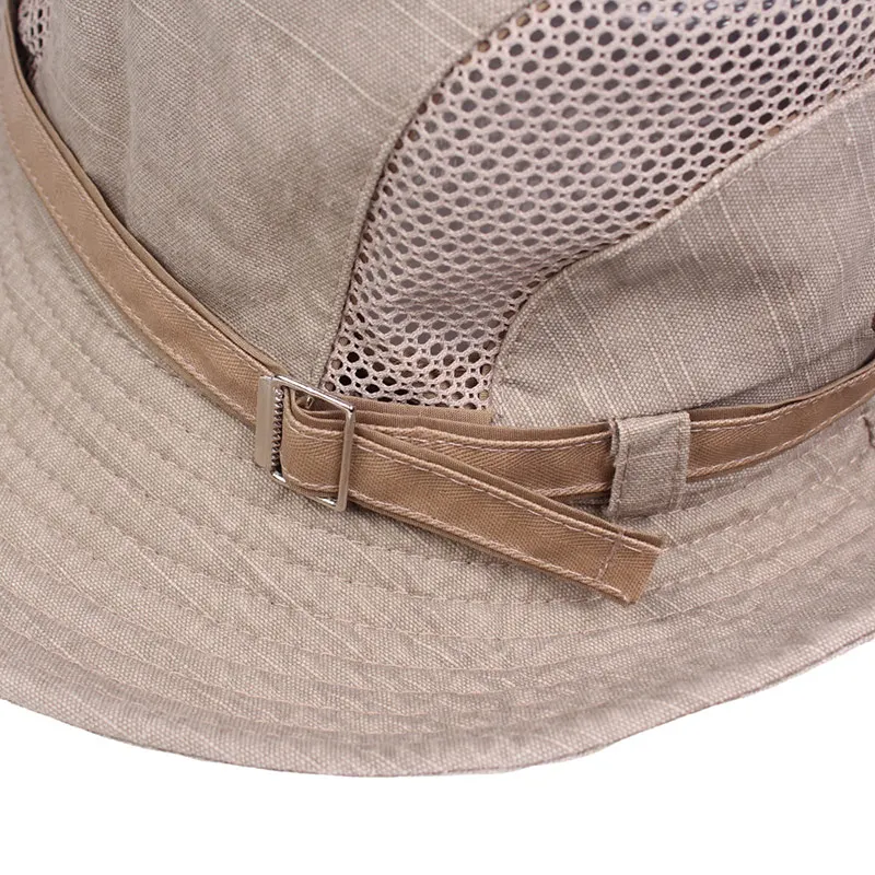 New Bucket Hat Breathable Wild UV Protecting Fishing Hiking Camping Cap Cotton Sun Hat XD88