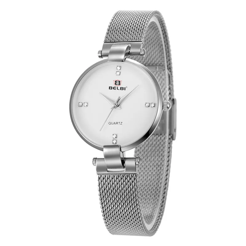

Luxury Brand Silver Watches Women Waterproof Stainless Steel Quartz Watch for Small Wrist