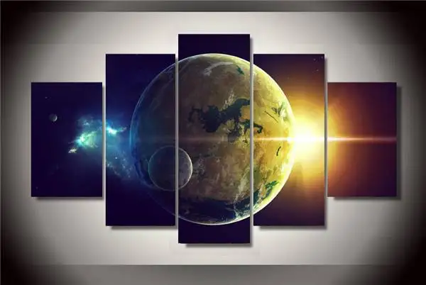

Hd Printed Planet Oceans Two Light Star Painting Canvas Print Room Decor Print Poster Picture Canvas Free Shipping/Ny-1550 Size