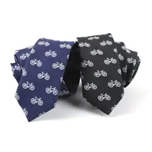1 шт. модные свадебные галстуки для Для мужчин Slim 5 см полиэстер галстук-бабочка галстук бренд Повседневное Череп велосипед узор синий галстук Bowtie