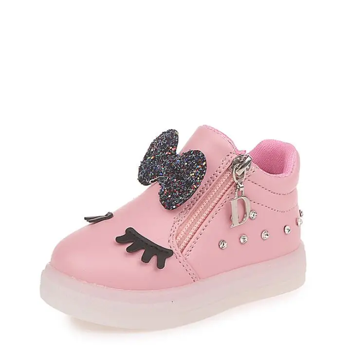 Лидер продаж, детская светящаяся обувь, детская обувь принцессы для девочек, обувь с подсветкой, сезон весна-осень, милые детские кроссовки, обувь европейского размера 21-30