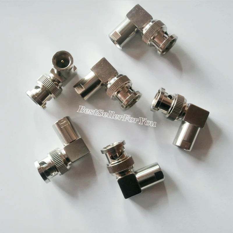 

1Pcs FME plug male to BNC male 90 degree RF connector right angle M/M Adapter