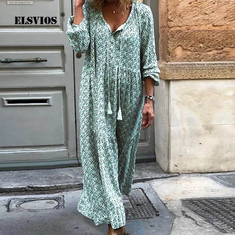 sexy v neck long sleeves maxi dress