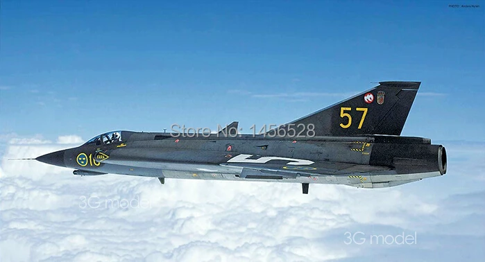 

HASEGAWA 07342 1/48 SWEDEN J35 DRAKEN DEMONSTRATOR FIGHTER Assembly Model kits Modle building Trumpeter scale