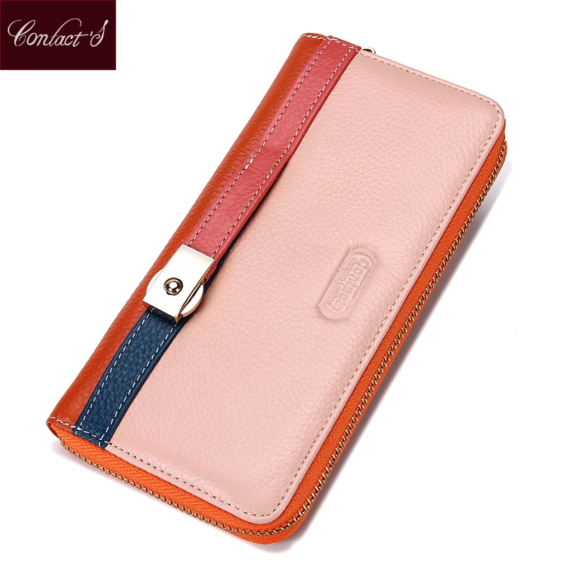 Hot Sale!!!Brand Design Genuine Leather Women Wallet Ladies Zip around Leather Wallet Female ...