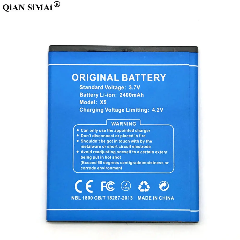 New 2400mAh Battery For DOOGEE X5 Pro High Capacity Replacement Mobile Phone Batteries Rechargeable extended | Мобильные телефоны и