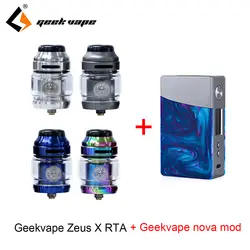 Vape Танк Geekvape Zeus X RTA с 810 делриновый дрип-тип и nova mod электронная сигарета испаритель двойной Аммит