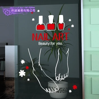 

Nail Art Salon Sticker Spa Massage Decal Beauty Posters Vinyl Wall Decals Decor Mural Beauty Nail Salon Sticker