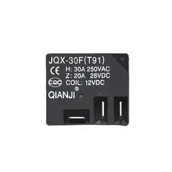 5 шт./лот DC12V 3 Pin Миниатюрные реле электромагнитные 30A 250vdc/20A 28vdc Мощность реле JQX-30F