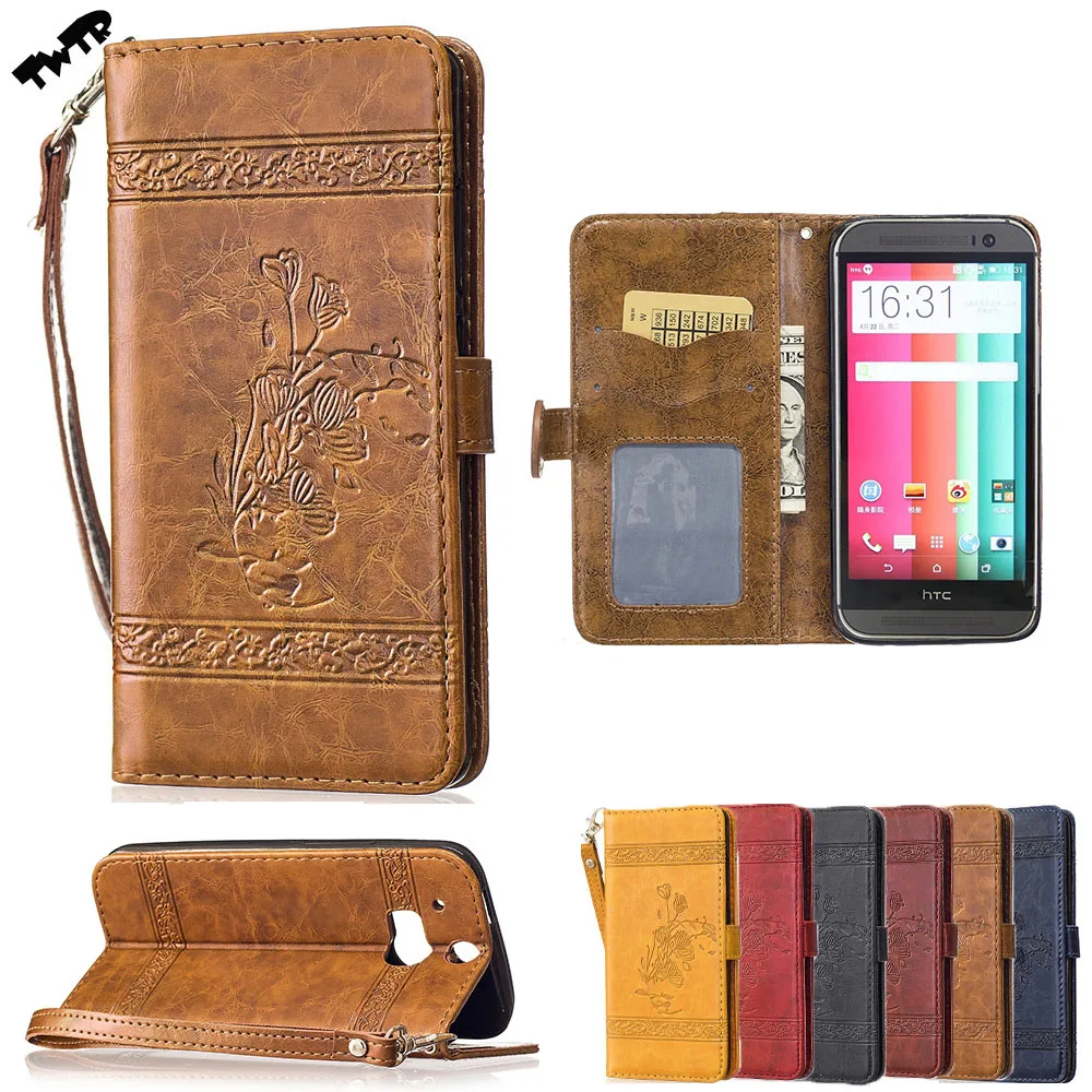 for HTC One LTE 802 802d 802t Cases Oil Wax Lines Rose Flip Case for HTC M7 M 7 Dual Sim 801e 801s 801n Case Phone Leather Cover