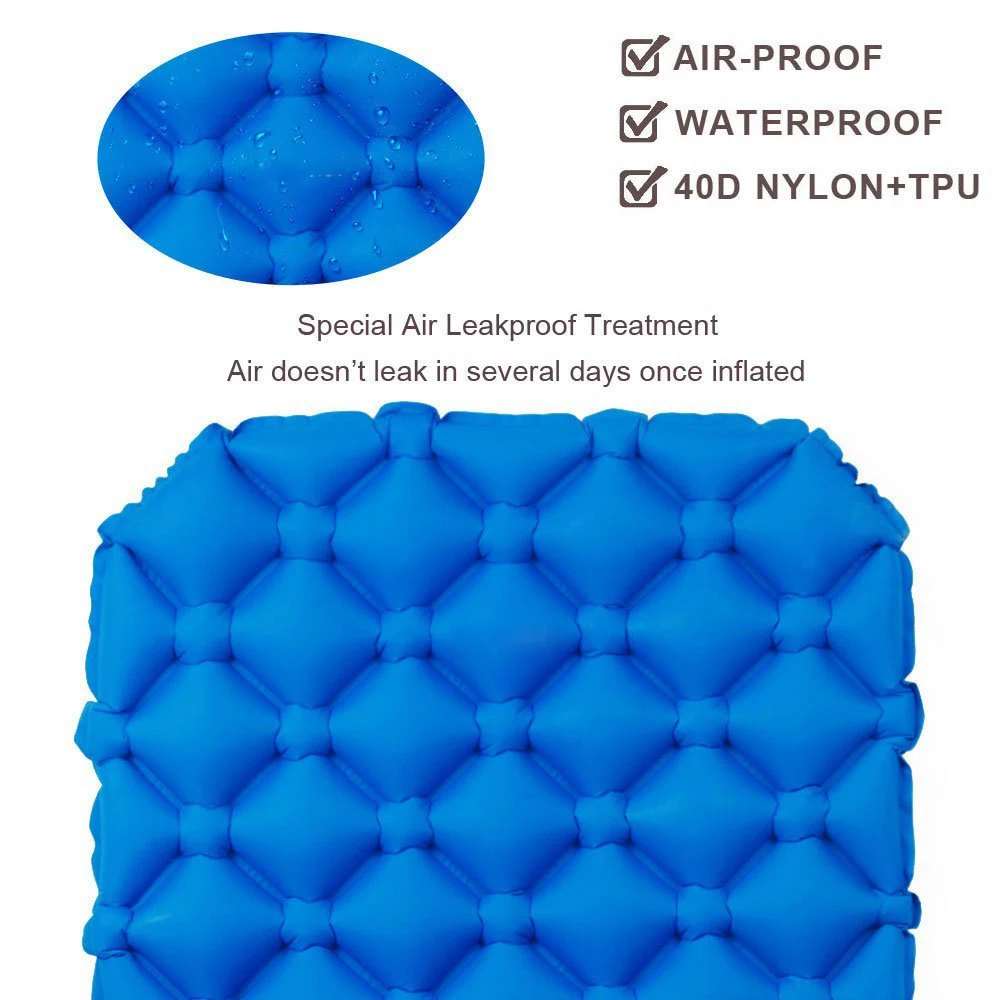 Наружный туристический коврик из нейлона ТПУ 192*60*5,5 см, воздушный матрас, Ультралегкая надувная кровать для пешего туризма, пикника, пляжной палатки, спальной кровати