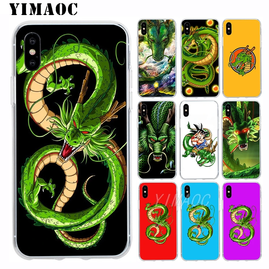 

YIMAOC Dragon Ball Z Shenron DBZ Soft TPU Silicone Case for Apple Iphone Xr Xs Max X 10 8 Plus 7 6S 6 Plus SE 5S 5 7Plus 8Plus