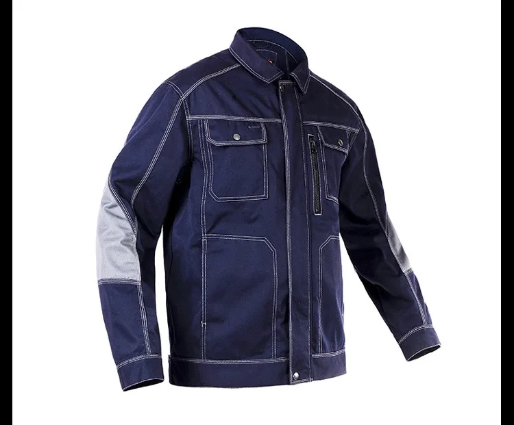 Bauskydd Высококачественная прочная мужская темно-серая Рабочая куртка с несколькими карманами, рабочая одежда, мужская куртка с механическим дизайном
