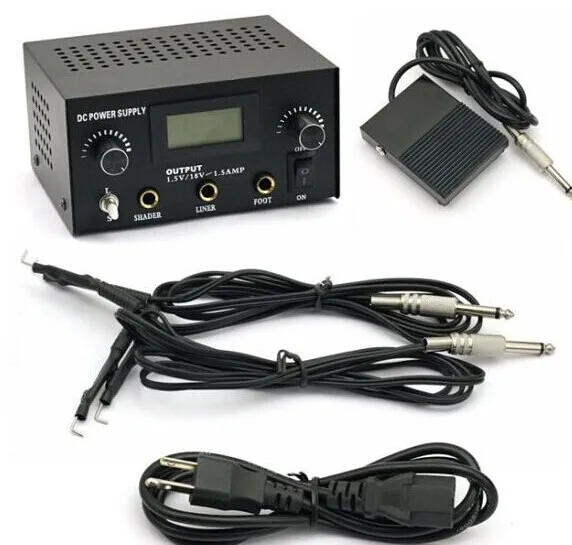 

YILONG TATTOO Professional Power Supply Tattoo Black Tattoo Digital LCD Design Stable Dual Machine Foot Switch Pedal Cast Iron