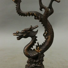 Bi002810 " Лаки Китайский Фэншуй Бронзовый Свинка Роялти Летающий Дракон Набор Статуя Скульптура