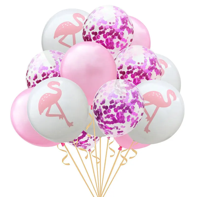 

10pcs/lot 12inch Flamingo Latex Balloon Confetti Balloons Birthday Wedding Baby Shower Party Decor Bachelorette Party Supplies