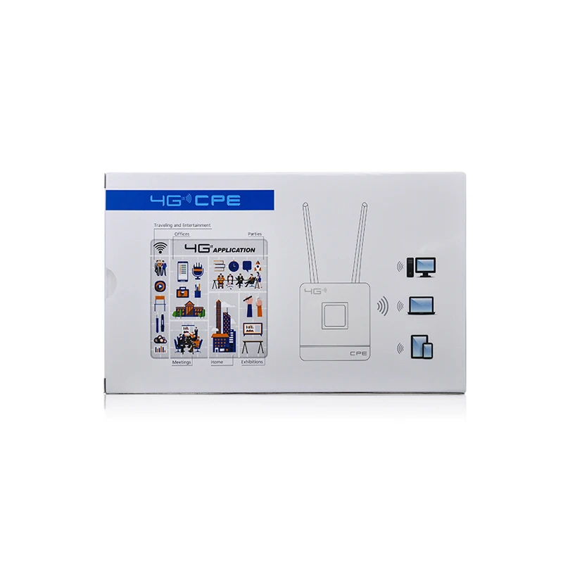 Roteador sem Fio Wi-fi com Porta Terminal de Dados Ponto de Acesso Antena Dupla 150mbps 3g 4g Cpe Uso Externo Ethernet Rj45 Wi-fi 2.4g - 5g 15 Computador e Escritório