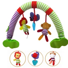 multifunction baby stroller car clip lathe hanging Rattle Bell Animal Cotton plush toy bb device teether 20%Off