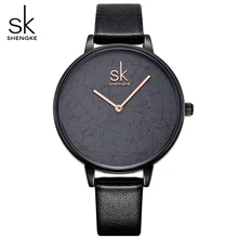 SK quartz-watch Women Super Slim Leather Luxury Fashion Casual Unique Lady Top Brand Quartz Waterproof Wrist Watch relogio New