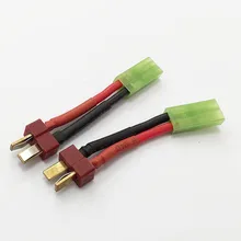 Mini Tamiya Female To T plug T-plug Tplug Male Wire Switch Cable Connector 50mm for RC wholesale