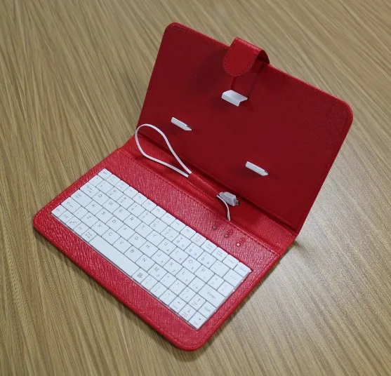 red no mouse Чехлы для мобильных телефонов, подставка для Android, для мобильных телефонов, кожаный флип-чехол, чехол, мышь, USB клавиатура, для Xiaomi, huawei, Meizu - Цвет: red no mouse