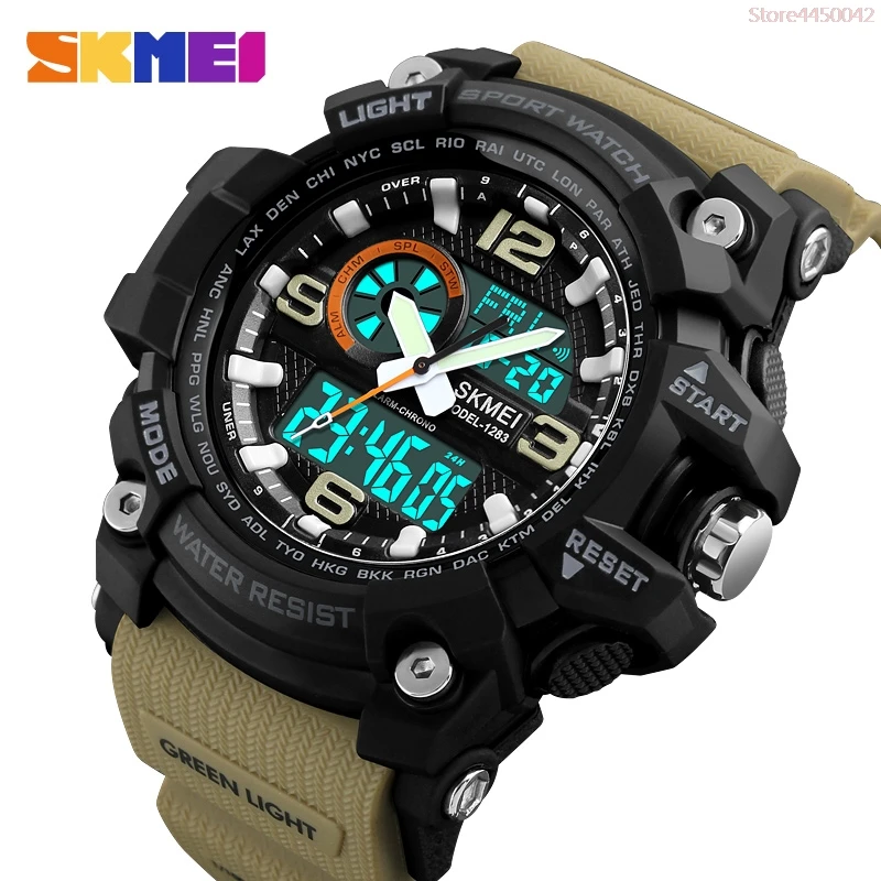 

SKMEI Fashion Sports Multifunction Outdoor Men's Watches Dual Display Digital Quartz Chronograph Wristwatches Relogio Masculino