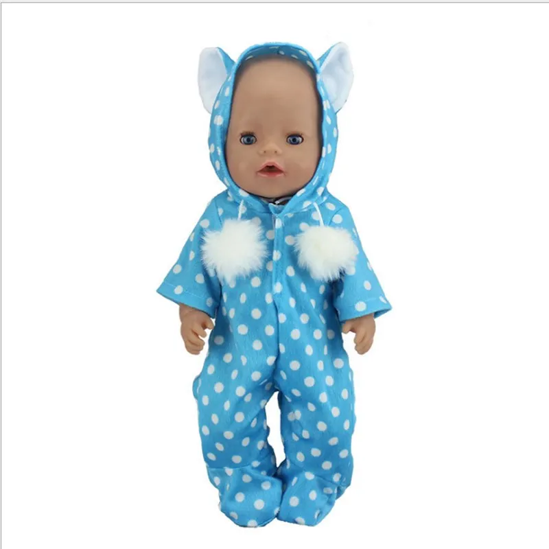

Fit 17 inch 43cm Hot Sale Doll Clothes Baby New Born Doll Unicorn Bee Rabbit Ostrich Clothes Accessories For Baby Birthday Gift